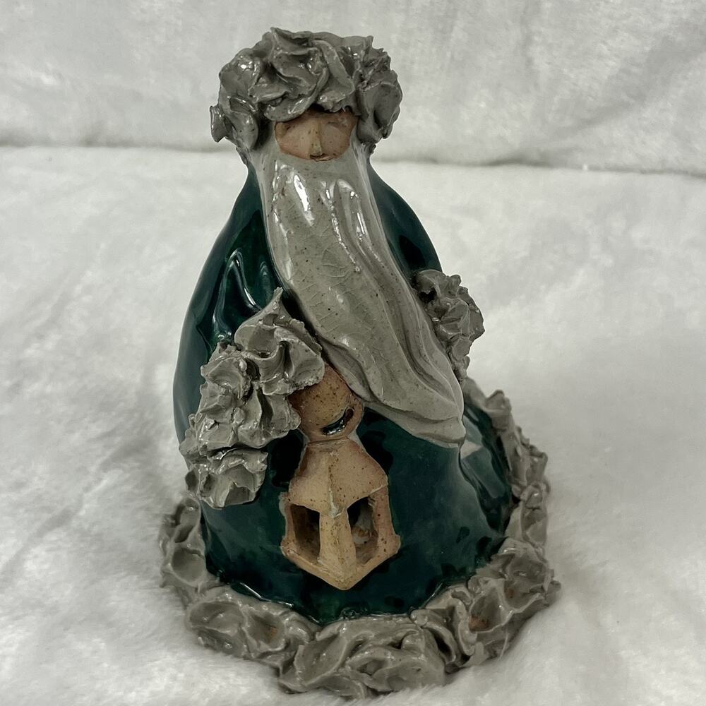 1995 Cynthia A. Signed Santa Ceramic Sculpture Limited Edition 23/200 Handmade - Picture 4 of 11